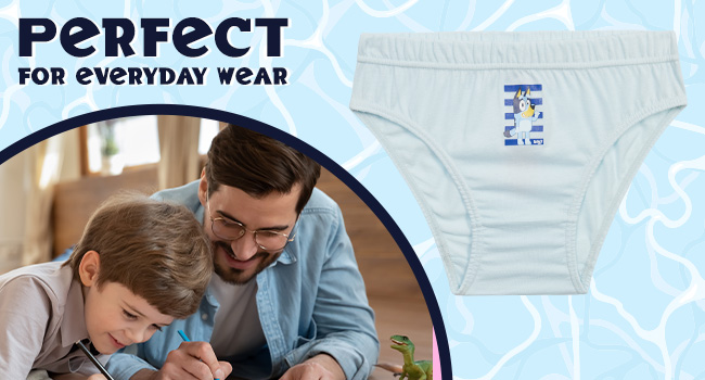 Bluey Boys Briefs, Comfortable Soft Breathable Underwear