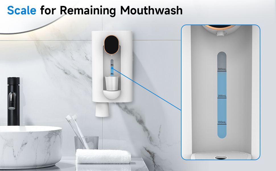 Wireless Automatic Mouthwash Dispenser, Rechargeable