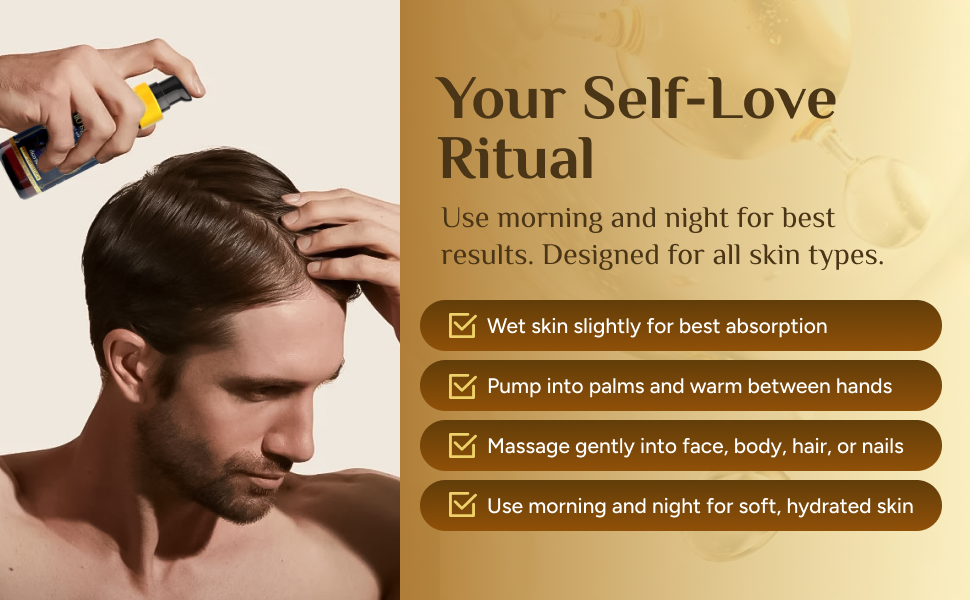 Egyptian Ritual-Inspired Skincar ffor Men Luxurious Oil for Anti-Aging, Acne, & Hair Repair Benefits