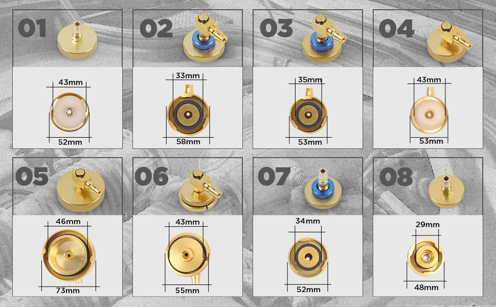 Brake Bleeder Adapter Set 17PCS Brake Bleeder Adapter Kit