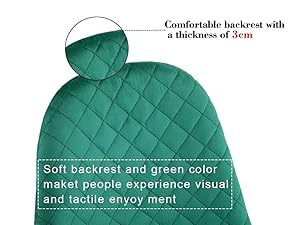 GOLDFAN Round Dining Table Set for 4 with Soft Velvet Chairs 90cm Modern White Kitchen Table and Chairs Set for Small Spaces, Dining Room, Office (White+Green) 22 chair