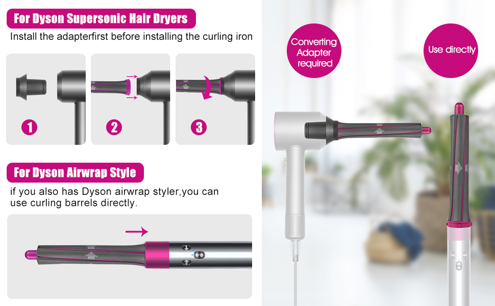 5 In 1 Hair Tool for Supersonic Hair Dryer Curling Attachment Automatic Curling Suit