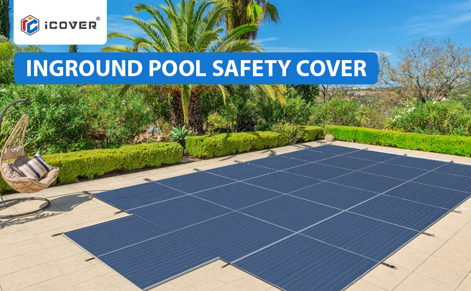 iCover Pool Safety Cover, Fits 18x36ft Inground Swimming