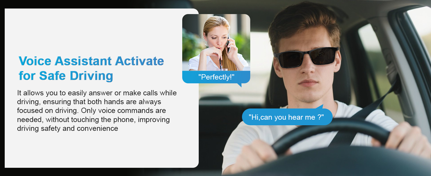 smart galsses with bluetooth, smart bluetooth glasses with voice assistant activation