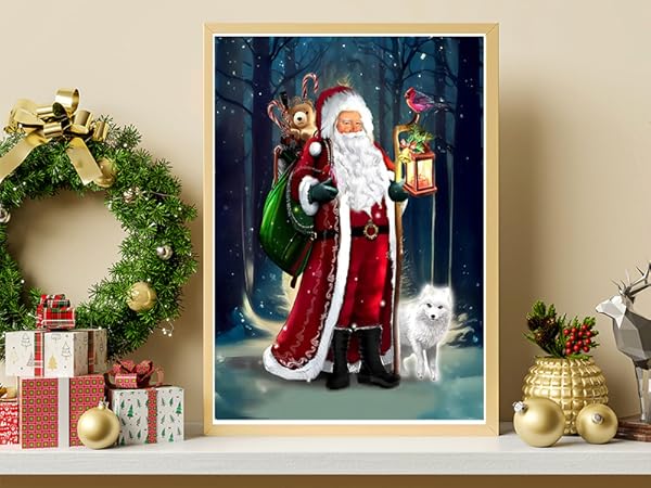 Noel様　D、I Amazon.com: SKRYUIE 5D Santa Claus Diamond Painting Kits