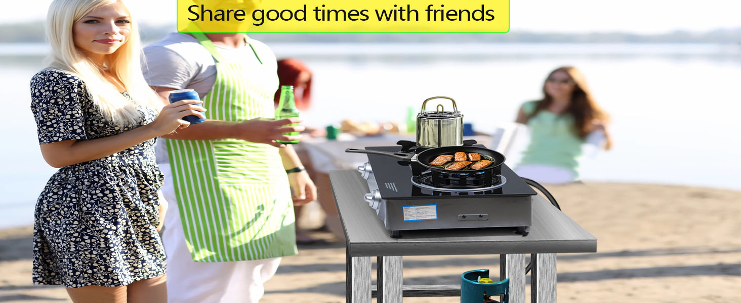 2 burner propane stove