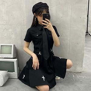 Amazon.co.jp: [DMbinshun] 黒ワンピース レディース