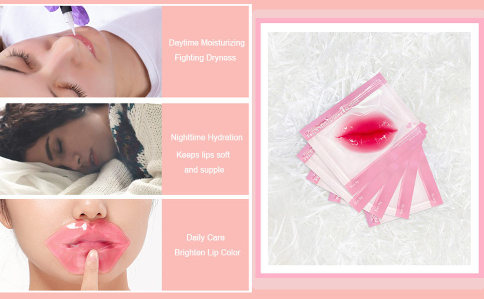 30 PCS Lip Mask,Collagen Lip Masks Sheet for Dry Lips