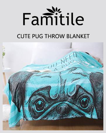 pug blanket amazon