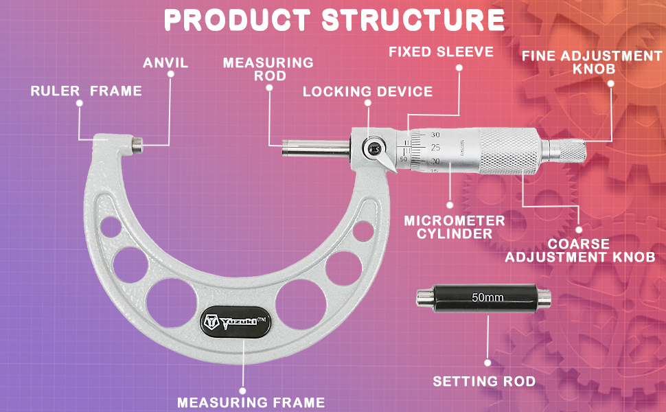 Yuzuki Outside Micrometer, 5075 Mm, Silver Near Me Ads Online Shopping