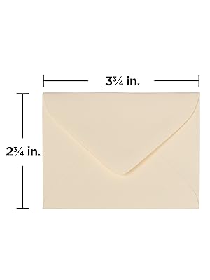mini ivory commercial v-flap envelope