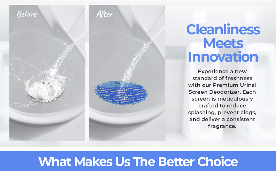 Urinal Screen Deodorizer (15 Pack) SplashProof, Long