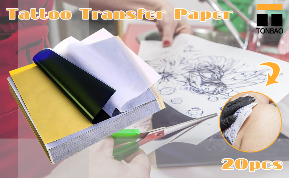 Tattoo Transfer Paper TONBAO 20 Sheets Tattoo Stencil Paper Tattoo