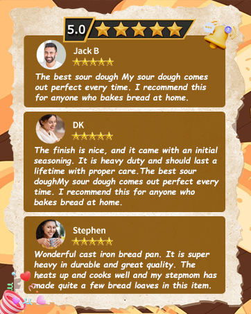 Cloche Loaf Dutch Oven, Pre-Seasoned Pan Oval Cast Iron Lid Cloche Homemade Sourdough Artisan Bread