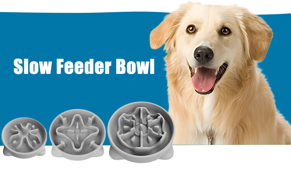 Slow Feeder Dog Bowl Large, 27cm Dog Food Bowl Large Dog AntiChoking