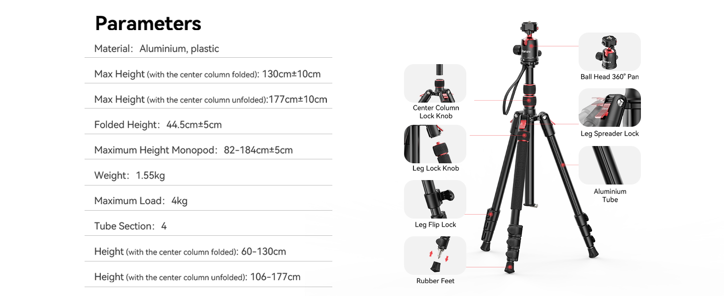 ULANZI TT31 Claw Quick-Release Camera Tripod