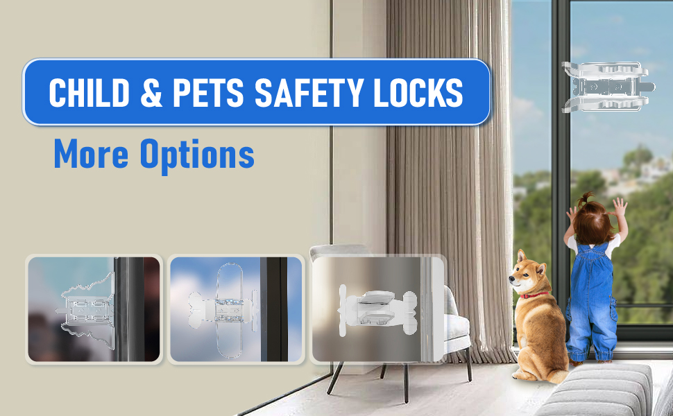 Sliding Door Child Lock,2 Pack Sliding Glass Door Child