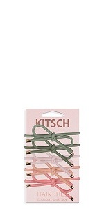 Kitsch 5 Piece Premium Knotted Holiday Gift Hair Ties Set - Blush/Mauve