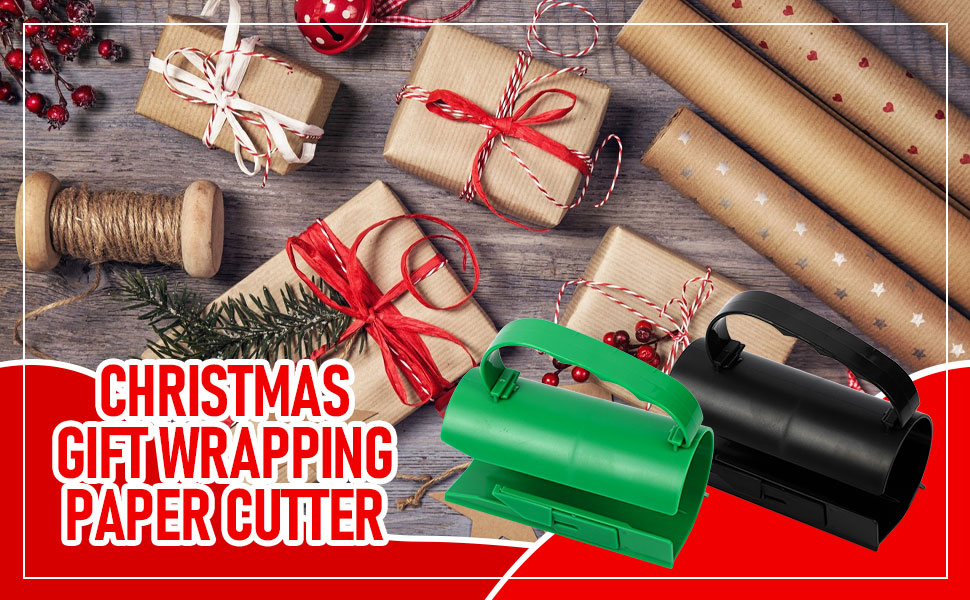 2 PCS Wrapping Paper Cutter, SlidingChristmas Gift Wrapping Paper