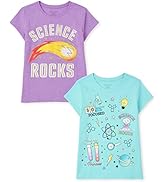 The Children's Place Girls' School Days Short Sleeve Graphic T-Shirts,multipacks