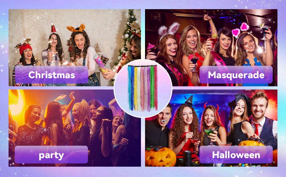 Glitter Extensions Clip In Hair Extensions