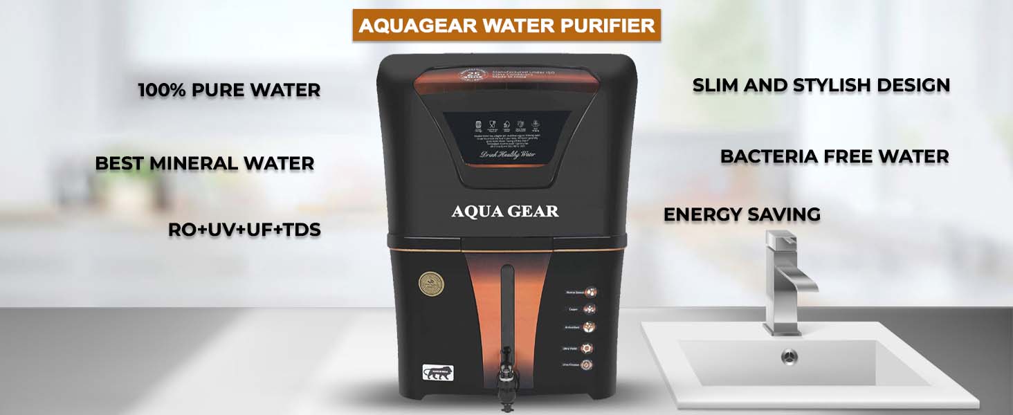 Aquagear Water Purifier With 8Stages Purifications Capacity 14Ltr