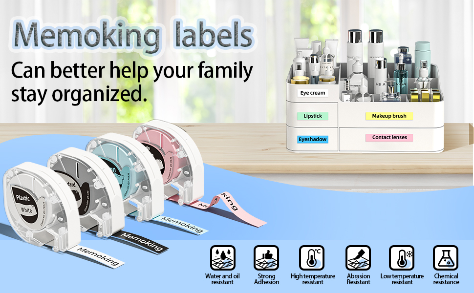 Compatible with Dymo LetraTag LT100H Refills, Durable Label Tape