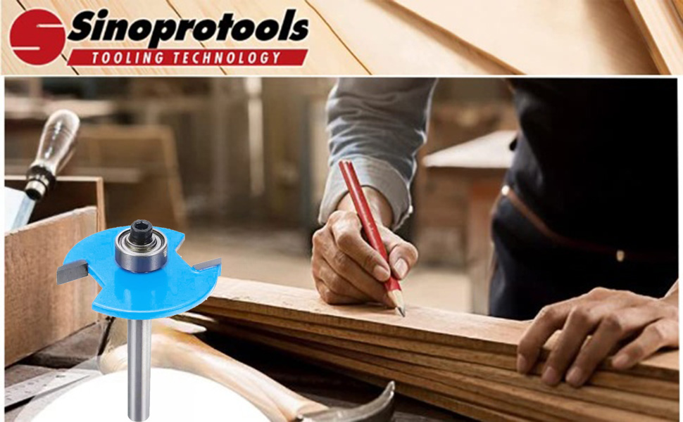 Sinoprotools Biscuit Jointer Router Bit 1/4 Inch Shank, Biscuit Joint