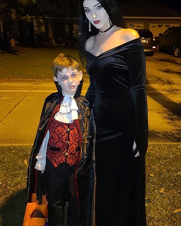 Amazon com: GIKING Halloween Addams Family Costumes Cosplay Contrast Amazon com: GIKING Halloween Addams Family Costumes Cosplay Contrast