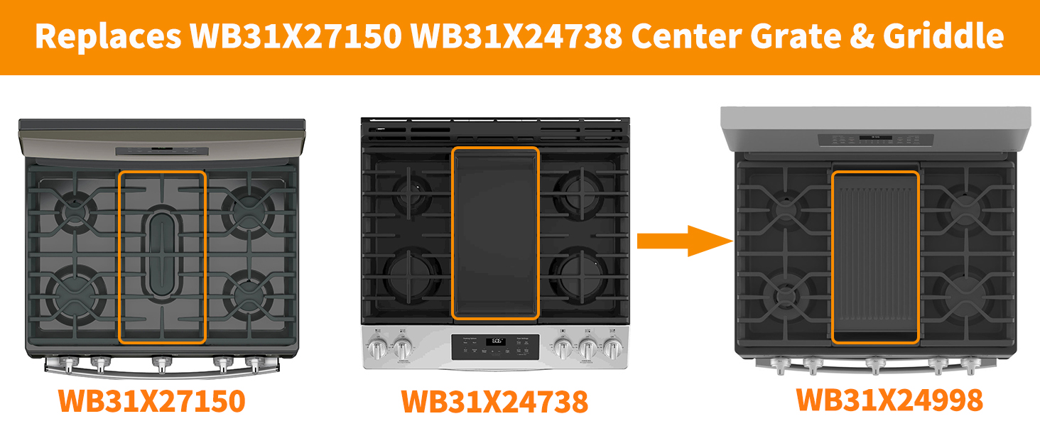 Upgraded WB31X24998 WB31X24738 Griddle Replacement for GE