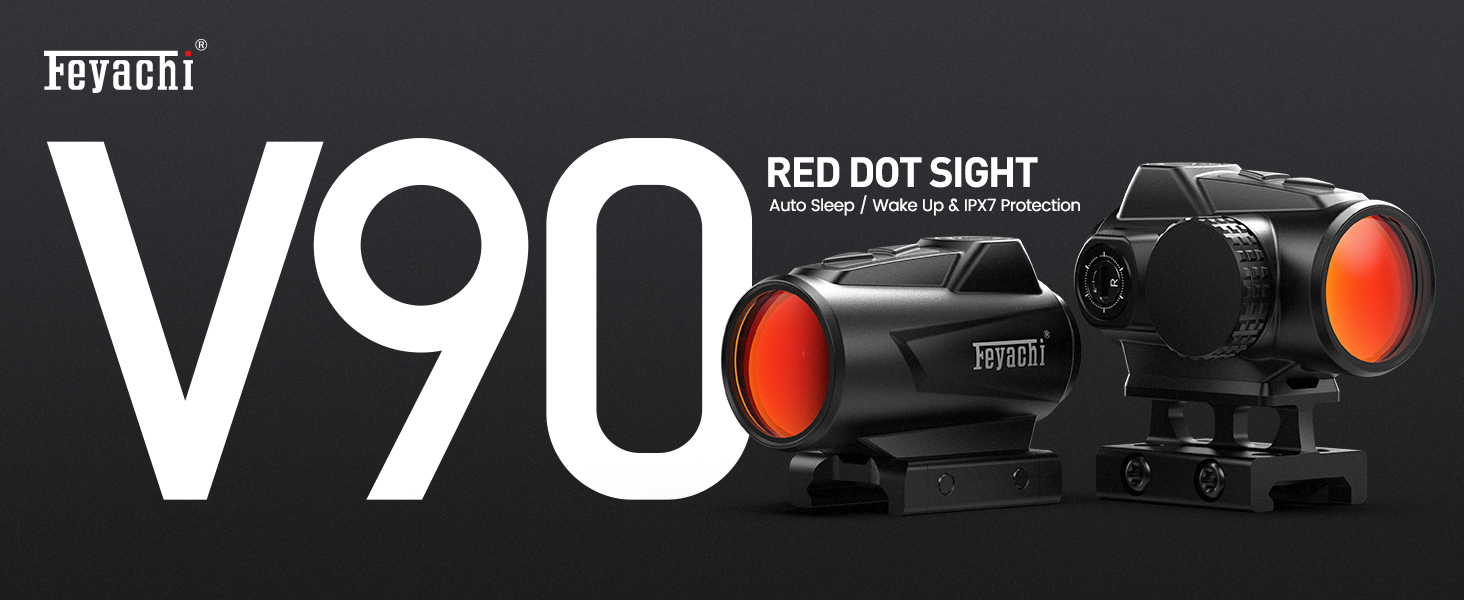 Feyachi V90 2 MOA Red Dot Sight Shake Awake Red Dot Scope Waterproof Rifle Scope