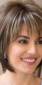 Short Brown Wig for Women Pixie Cut wig for women