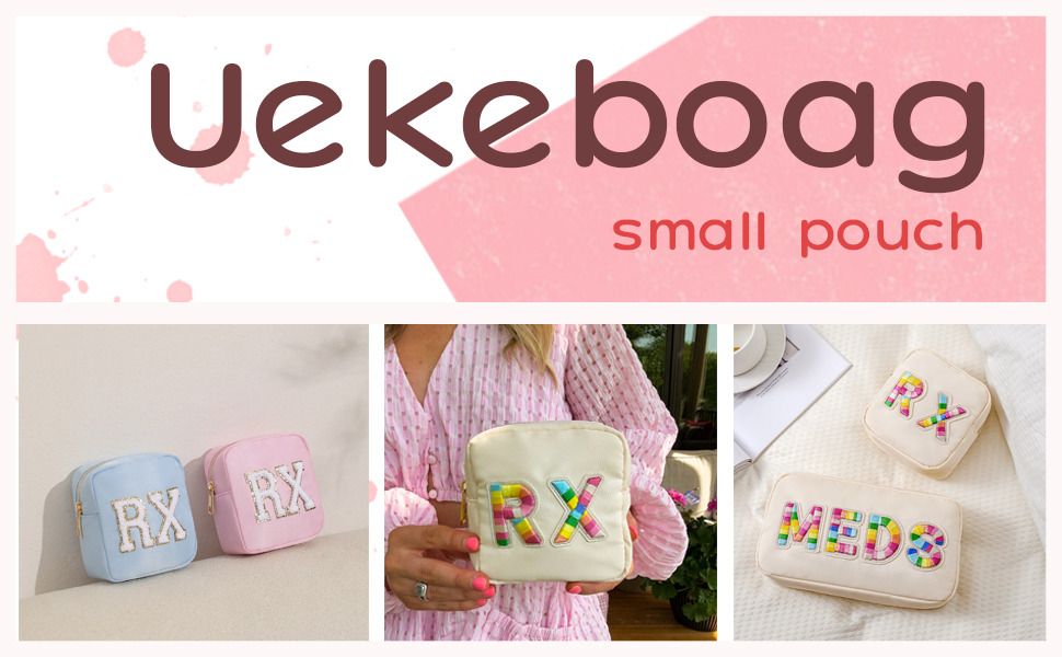 Amazon.com: uekeboag Personalized Small Nylon Rx Cosmetic