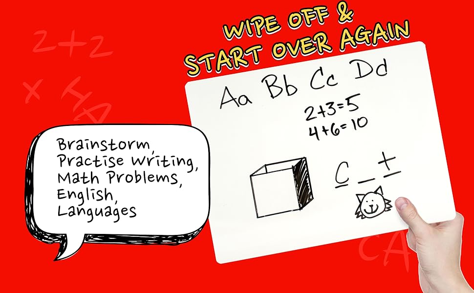 Board Geeks 6 Premium Small Dry Erase Board 9"x12" Portable Dry Erase