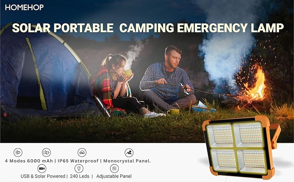 solar portable camping lamp