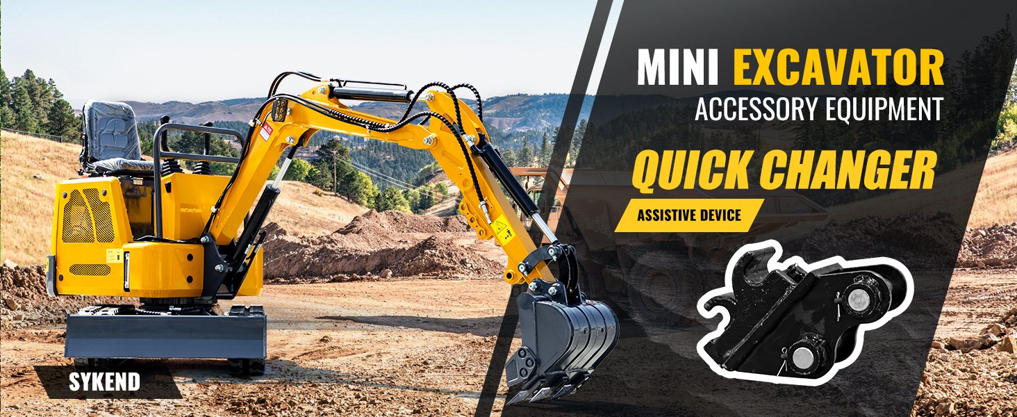 Mechanical Mini Excavator Quick Change Hitch, Backhoe
