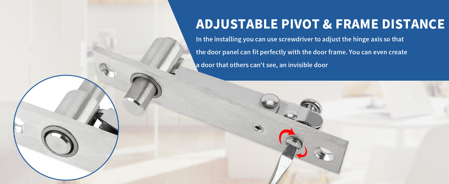 TamBee Door Pivot Hinges Heavy Duty Hinges for Wood Doors 360 Degree
