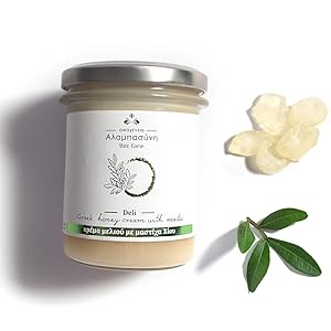 honey cream; mastic; mastic of chios; greek mastic; honey with mastic; cream with mastic; healthy