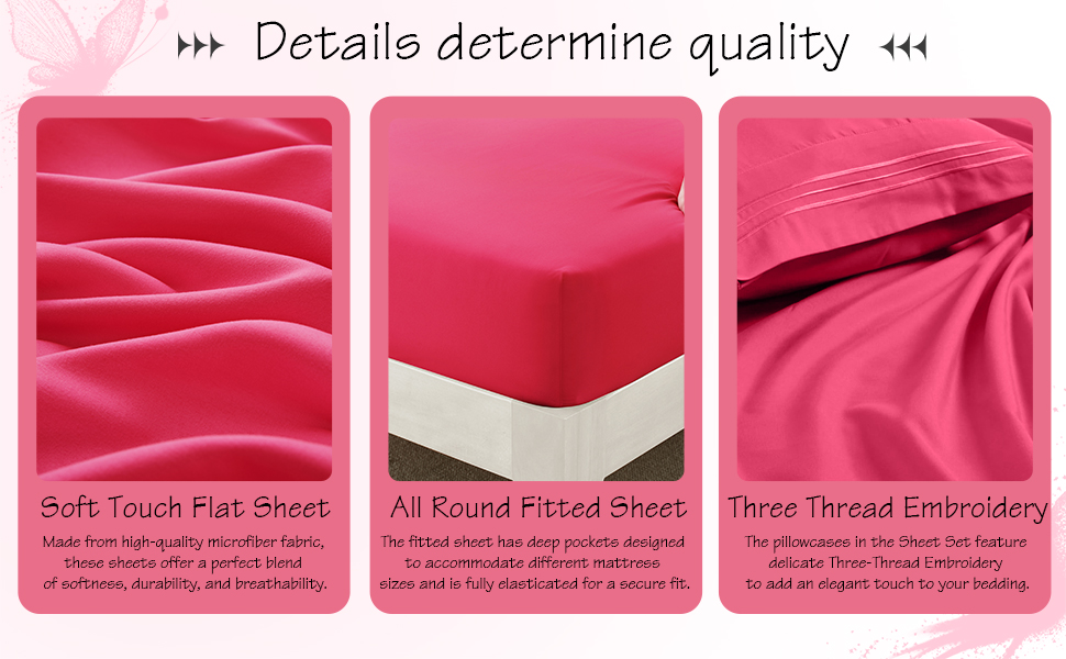 INVGEEXI Twin Sheet Set 3 Piece Microfiber Twin Size