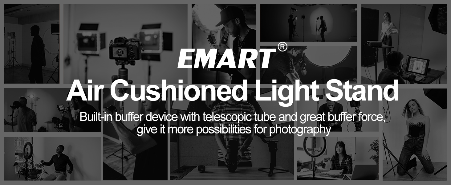 EMART 7ft/2.1m Air Cushioned Light Stand, Photography