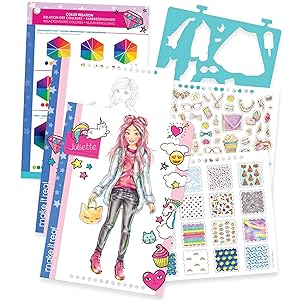 make it real digital dream fashion design sketchbook girls coloring book drawing stencils tween