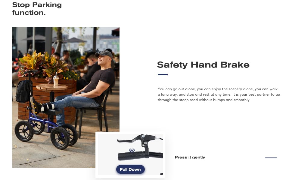 OasisSpace Bariatric Knee Walker Heavy Duty Knee Scooter