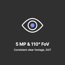 5MP camera lens with 110 degree field of view for consistent clear footage