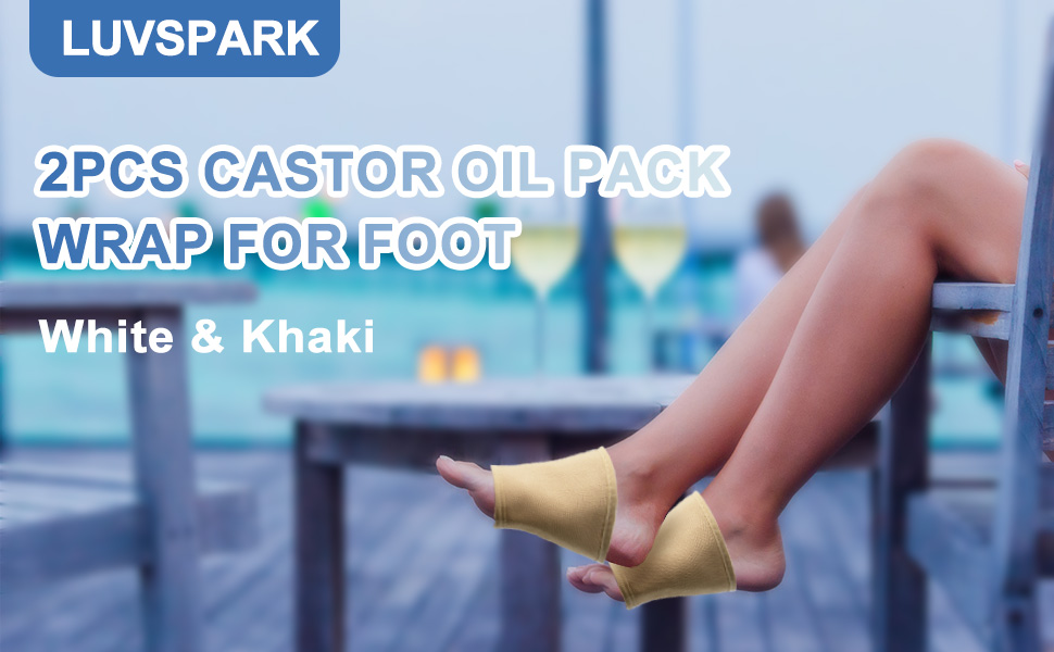 KJYZOOM Castor Oil Foot Wrap,Adjustable Reusable Anti Oil Leak Massage Oils Wrap