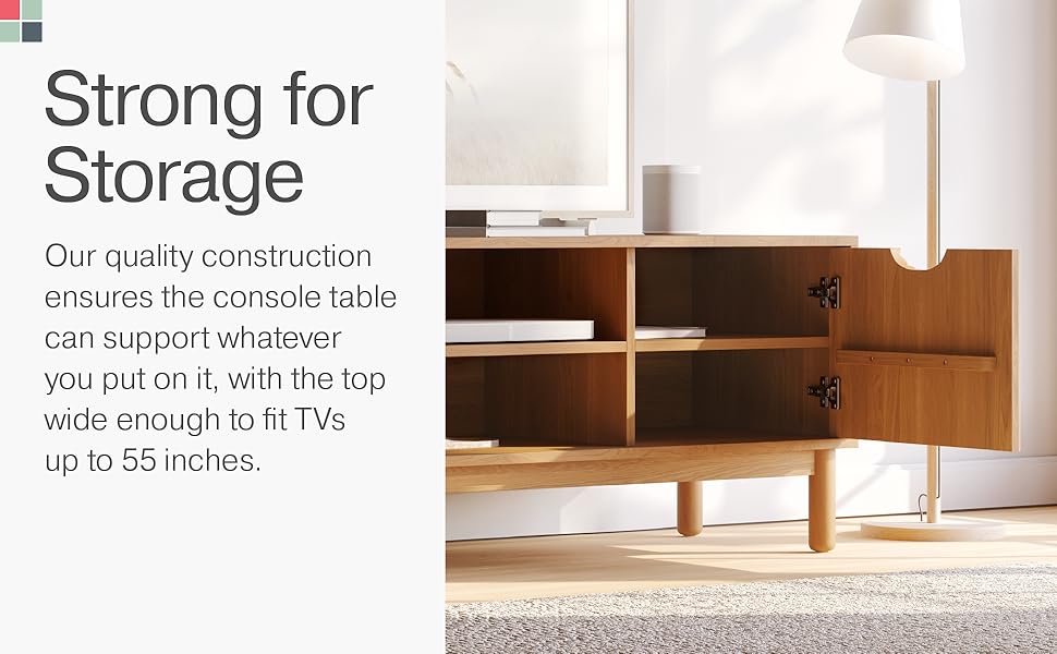 Low Profile Fluted TV Stand