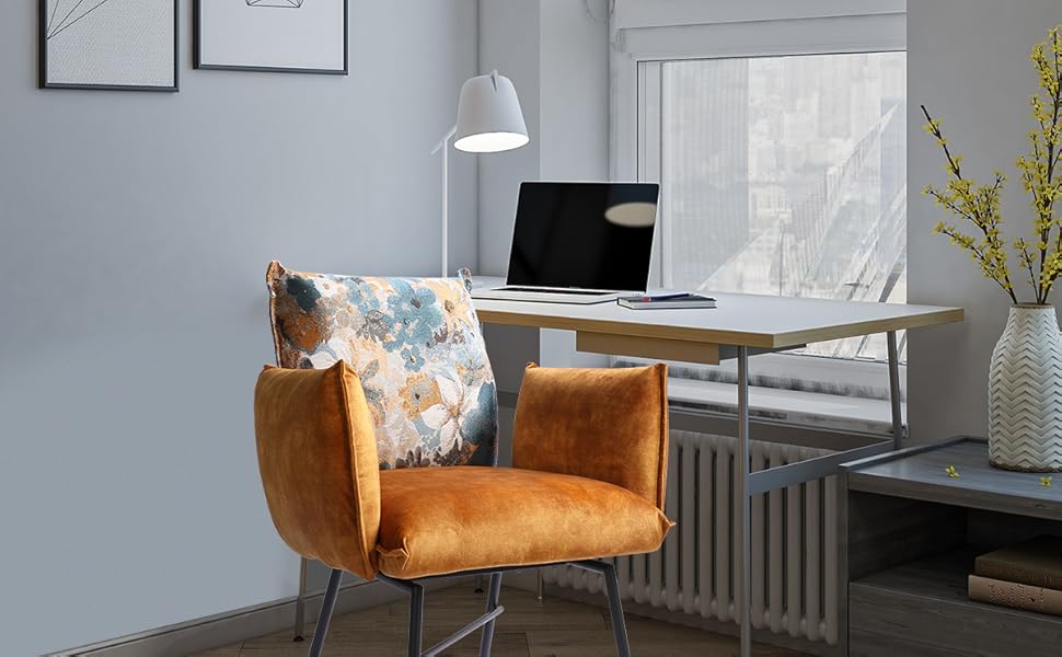 Armchairs Comfortable Desk ChairModern Desk Chairs no Wheels, Home Office Computer