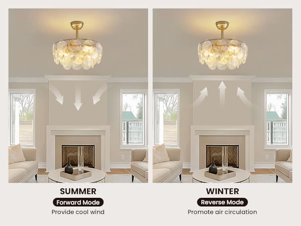 NOXARTE 22 Inch Crystal Ceiling Fan with Light, Multi-Tier