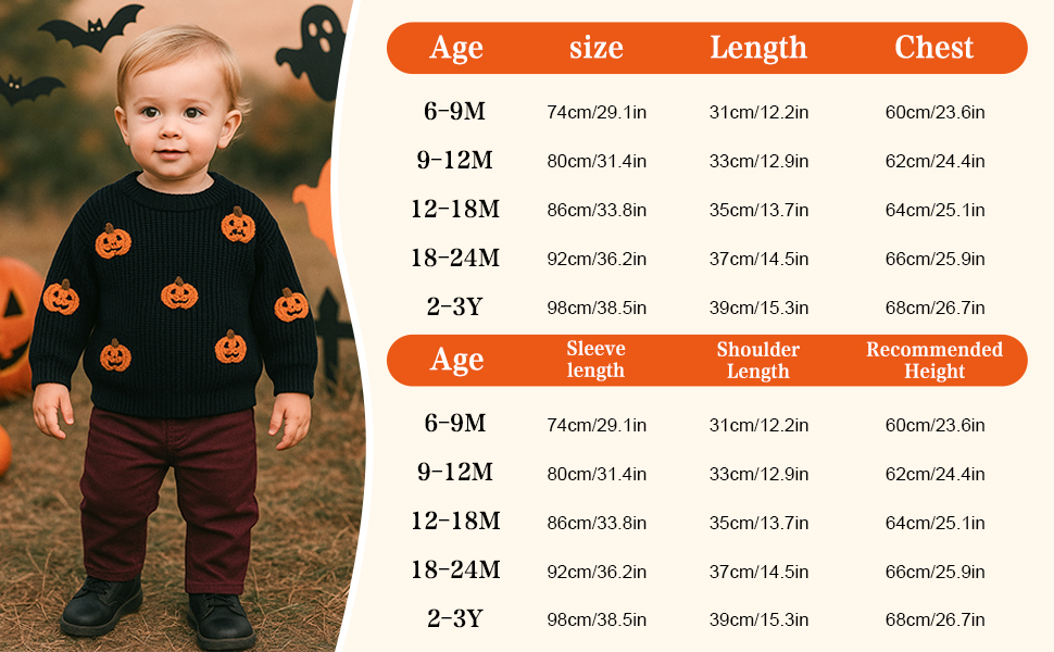 Toddler Baby Boy Girl Halloween Sweater