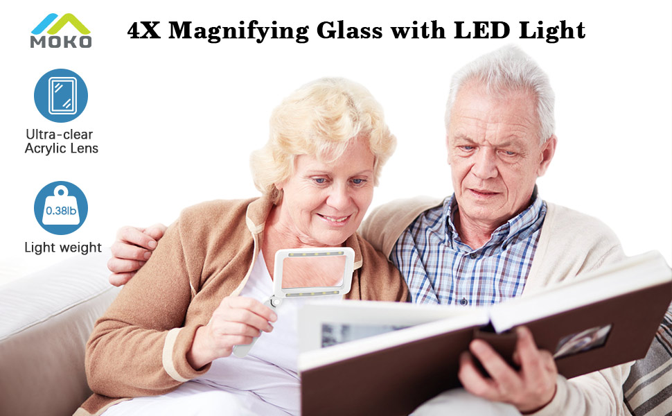 magnifying glass with light