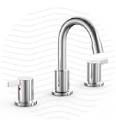 Phiestina Widespread Bathroom Sink Faucet, 3 Hole 8 Inch Chrome Finish, Modern Vanity Faucet with...